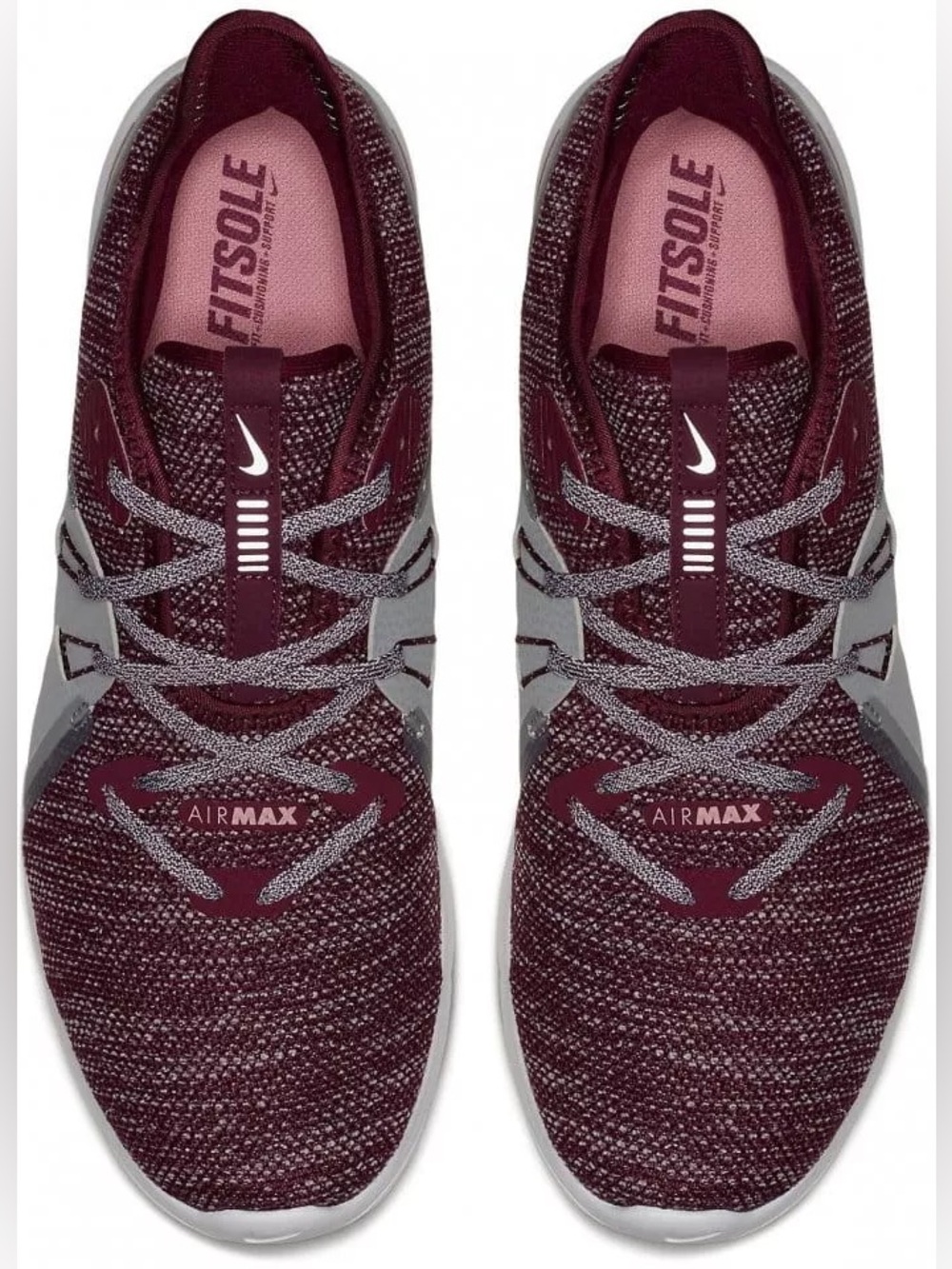 WOMEN'S NIKE AIR MAX SEQUENT 3 Bordeaux Knit Burgundy Athletic Running Shoes
